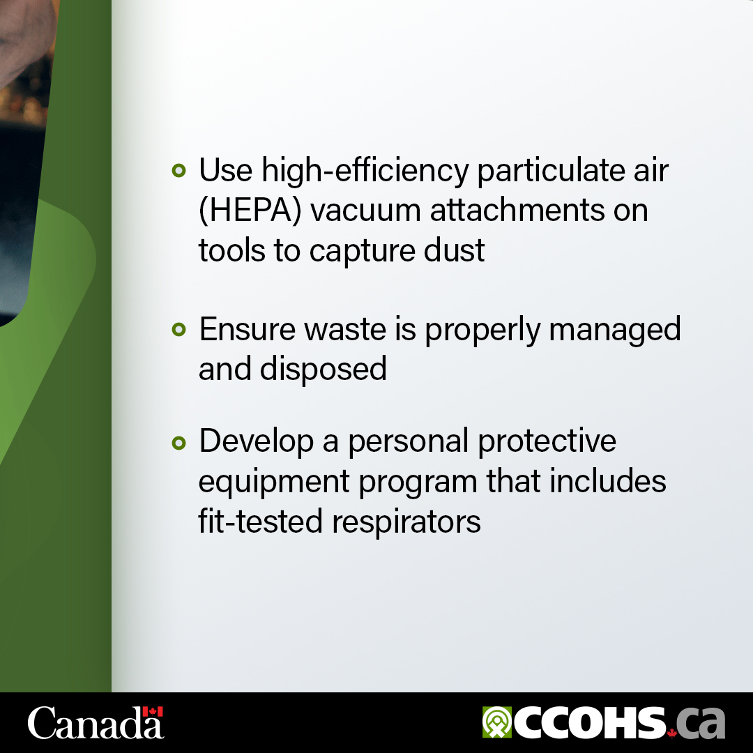Silica dust from drilling, cutting, or grinding engineered stone can cause serious health effects, including lung cancer. Take steps to protect your workers: ow.ly/GVzF50VnmR9