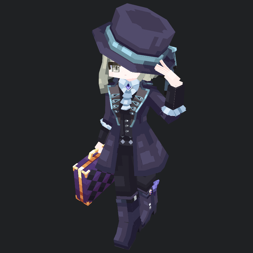 X7NXR's tweet image. #Vertin #Reverse1999    #Blockbench #lowpoly #YSM