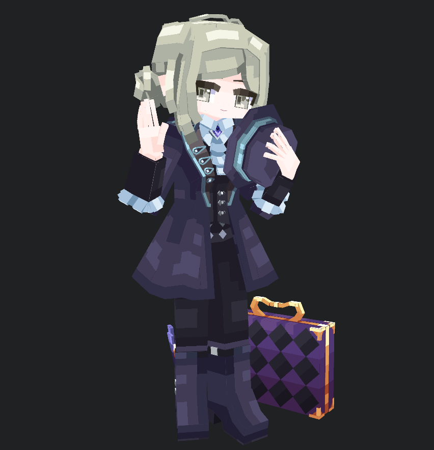X7NXR's tweet image. #Vertin #Reverse1999    #Blockbench #lowpoly #YSM