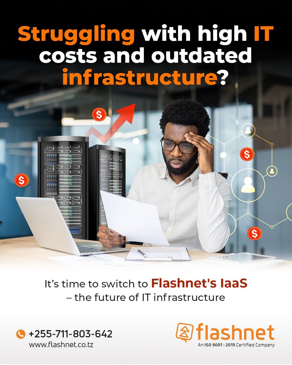 flashnet_tz's tweet image. Struggling with high IT costs and outdated infrastructure?

It’s time to switch to Flashnet&apos;s IaaS – the future of IT infrastructure
•No more expensive hardware
•Scale on demand
•Secure and reliable
•24/7 IT support

#Tanzania #Flashnet #ServerSolutions #FastInternet