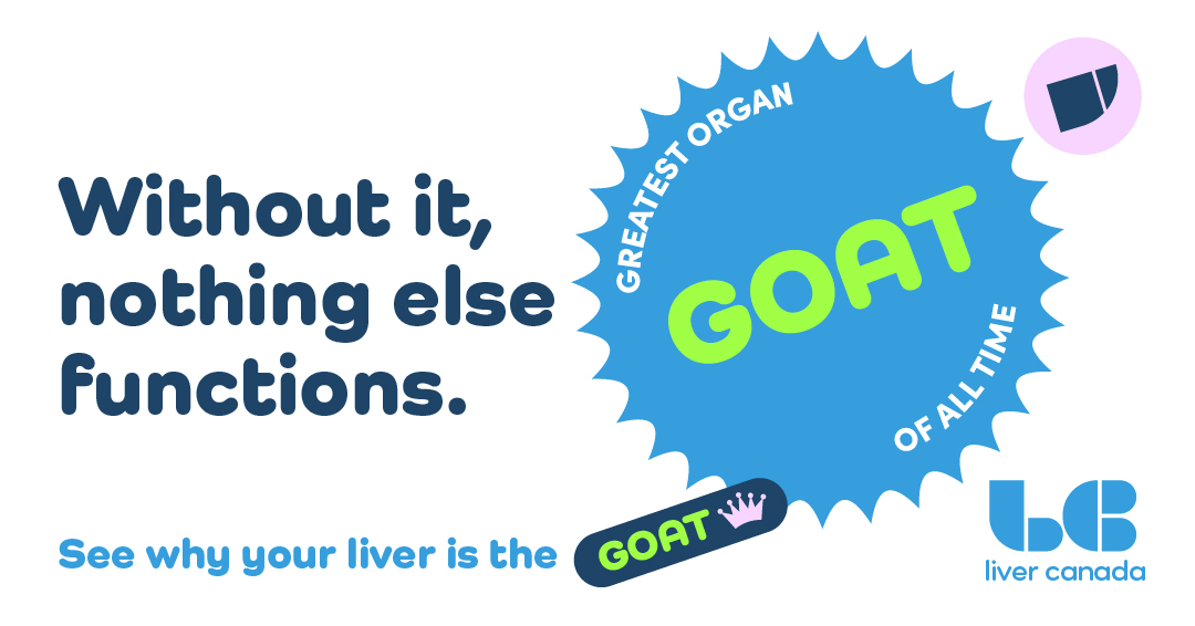 LiverCanada's tweet photo. The liver performs over 500 essential functions daily, making it crucial for your survival. From detoxifying your blood to aiding digestion to sharpening your brain! March is Liver Health Month, take the time to learn how your liver is truly the Greatest Organ of All Time! 🐐 https://t.co/q7Jp1KDMQY