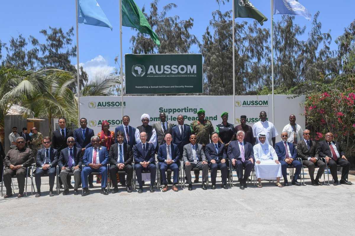 As part of his visit to #Mogadishu, the Chairperson of the <a href="/_AfricanUnion/">African Union</a>, H.E. Mahmoud Ali Youssouf (<a href="/ymahmoudali/">Mahmoud Ali youssouf</a>), this morning met with diplomats, representatives from international organizations' &amp; Ambassadors from Troop &amp; Police Contributing Countries to discuss Somalia's