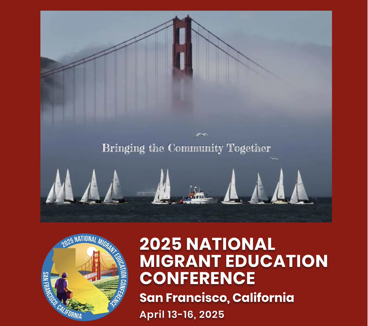 miguelmigrant's tweet image. Thrilled to announce that I will be presenting at the National Migrant Education Conference in San Francisco. My session &quot;Creating a Systemic Framework to Increase Migratory Students&apos; Access to College&quot;. Alli nos vemos. #migranteducation #collegeaccess #migranted #SiSePuede