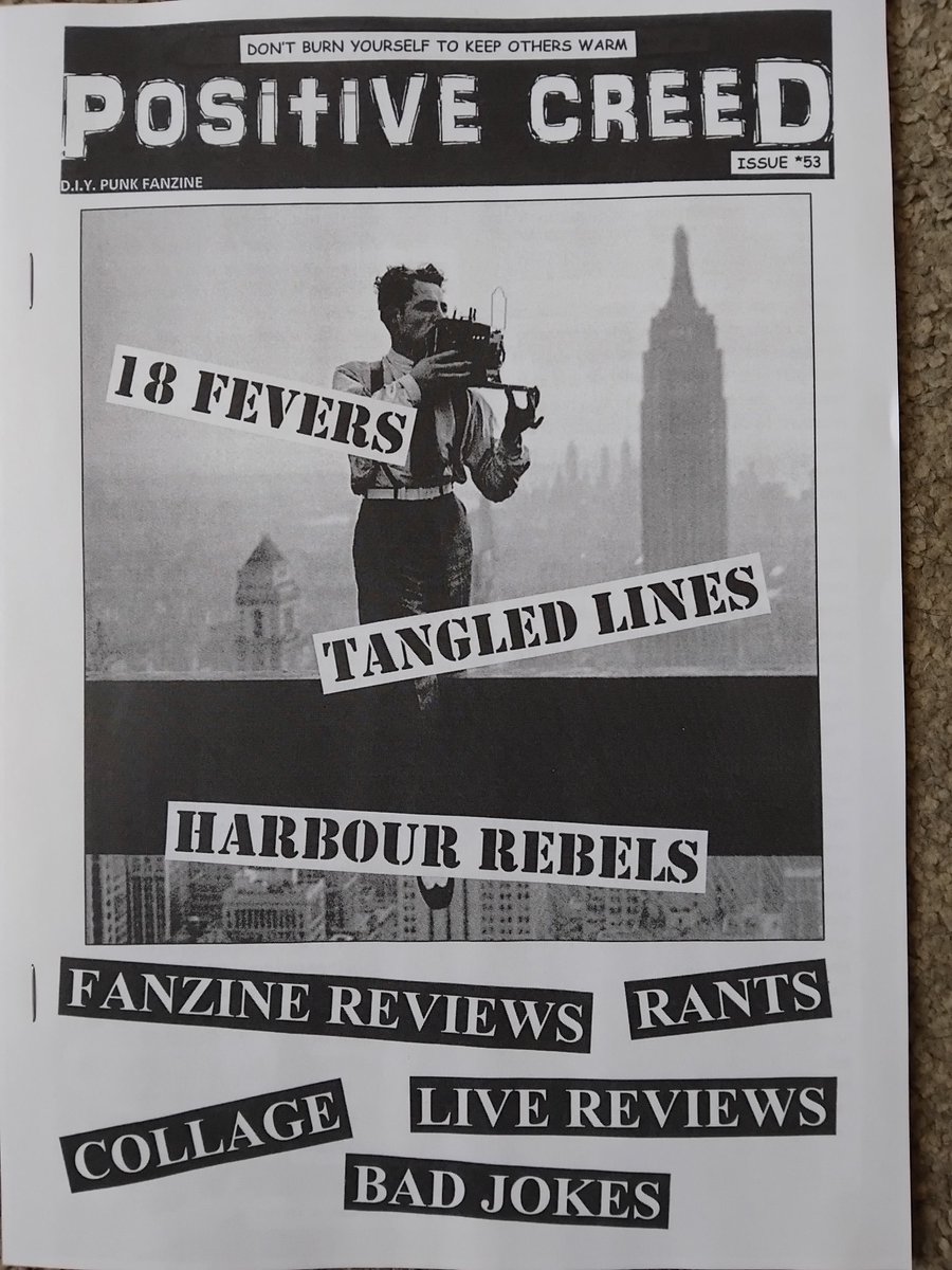 Positive Creed *53 is now available and features interviews with 18 Fevers, Tangled Lines and Harbour Rebels. Please contact us for payment details if you would like a copy. This issue also comes with a free badge