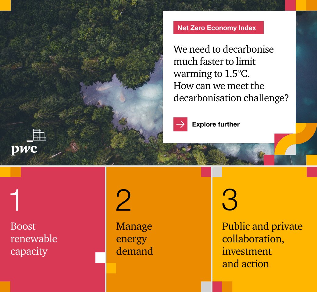 🌍 Our Net Zero Economy Index shows that the world must now decarbonise much faster to limit global warming to 1.5°C. What actions can businesses and policy makers take to turn climate ambitions into action?

Explore our #NetZero Economy Index 2024, our annual indicator of the