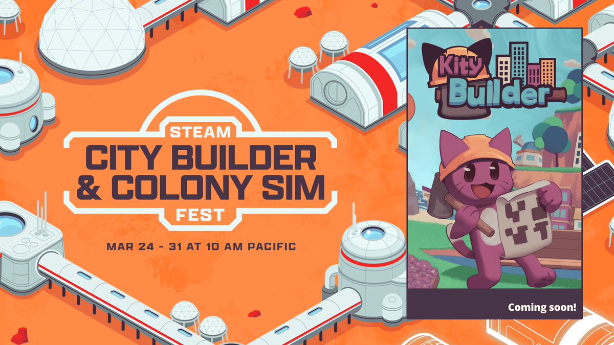 We're participating in the City Builder &amp; Colony Sim Fest on Steam! If you're into city builders give it a look. Lots of great demos and offers 👀