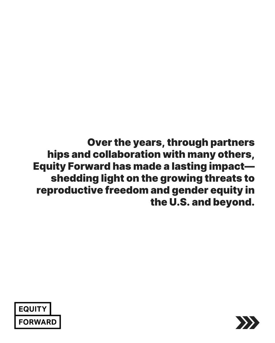 EquityForward's tweet image. NEWS: Equity Forward will sunset on March 31, 2025. While this chapter closes, the fight against disinformation and extremist attacks on gender and reproductive justice continues through dedicated advocates in the face of unprecedented challenges. zurl.co/yuilj