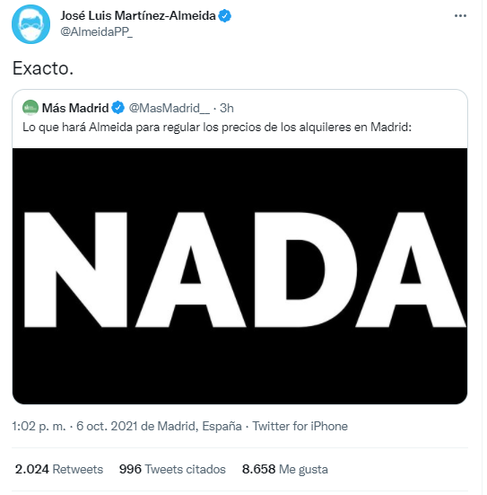 Capitan_Swing's tweet photo. Lo que hará Almeida para sancionar y cerrar los más de 15.000 pisos turísticos que operan sin licencia en la ciudad de Madrid y cuyas direcciones tiene en el listado que le ha pasado el Ministerio de Consumo. https://t.co/a2yIcd3FRC
