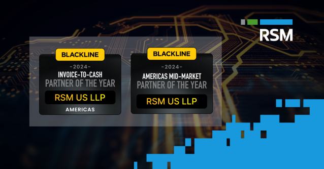 RSM has been recognized with two 2024 BlackLine Partner awards! Learn more: rsm.buzz/41YSomp
