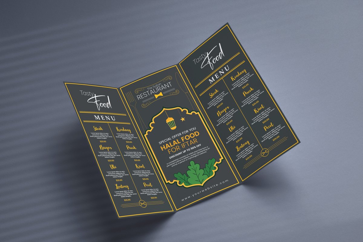 Printdesigne123's tweet image. In the competitive world of food and hospitality, first impressions matter and a well designed trifold brochure can be a powerful tool for restaurants to showcase their menu, ambiance, and unique offerings.  

 #RestaurantBrochure #TrifoldDesign #MenuTemplate #FoodBrochure