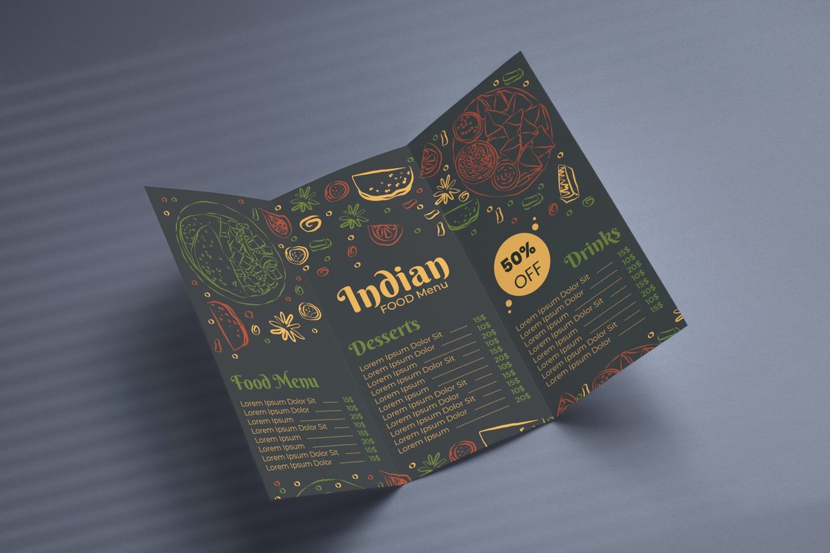 Printdesigne123's tweet image. In the competitive world of food and hospitality, first impressions matter and a well designed trifold brochure can be a powerful tool for restaurants to showcase their menu, ambiance, and unique offerings.  

 #RestaurantBrochure #TrifoldDesign #MenuTemplate #FoodBrochure