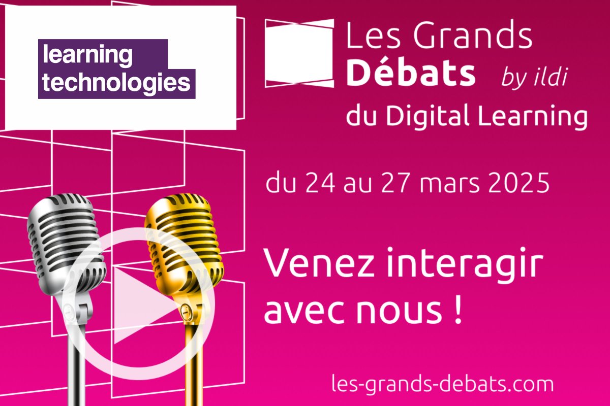 🚀 C'est le jour J ! Les Grands Débats du Digital Learning d'ILDI commencent aujourd’hui !

📅 RDV de 11h à 12h30 pour le premier débat : « Quand l’IA transforme la formation digitale » : eu1.hubs.ly/H0hKjBk0

#LTFrance #elearning #DigitalLearning #formpro