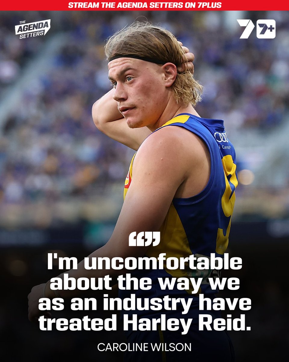 7AFL's tweet image. "Are we going to create someone who's going to spend their 30s on the psychiatrist's sofa?"

🗣️ Caroline Wilson on the media's treatment of Harley Reid