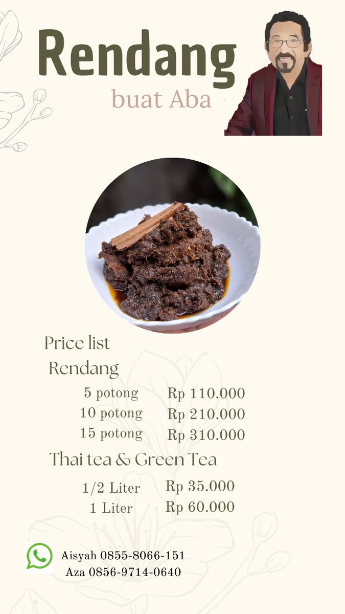 Dulu dulu, waktu kecil pernah denger lagu 'Termiskin di dunia' dari Hamdan ATT?

Nah, anaknya  ini temenku, lagi jualan rendang open po. Keuntungannya buat perawatannya Aba Hamdan yang sekarang lagi sakit. Silakan dibuat laris.