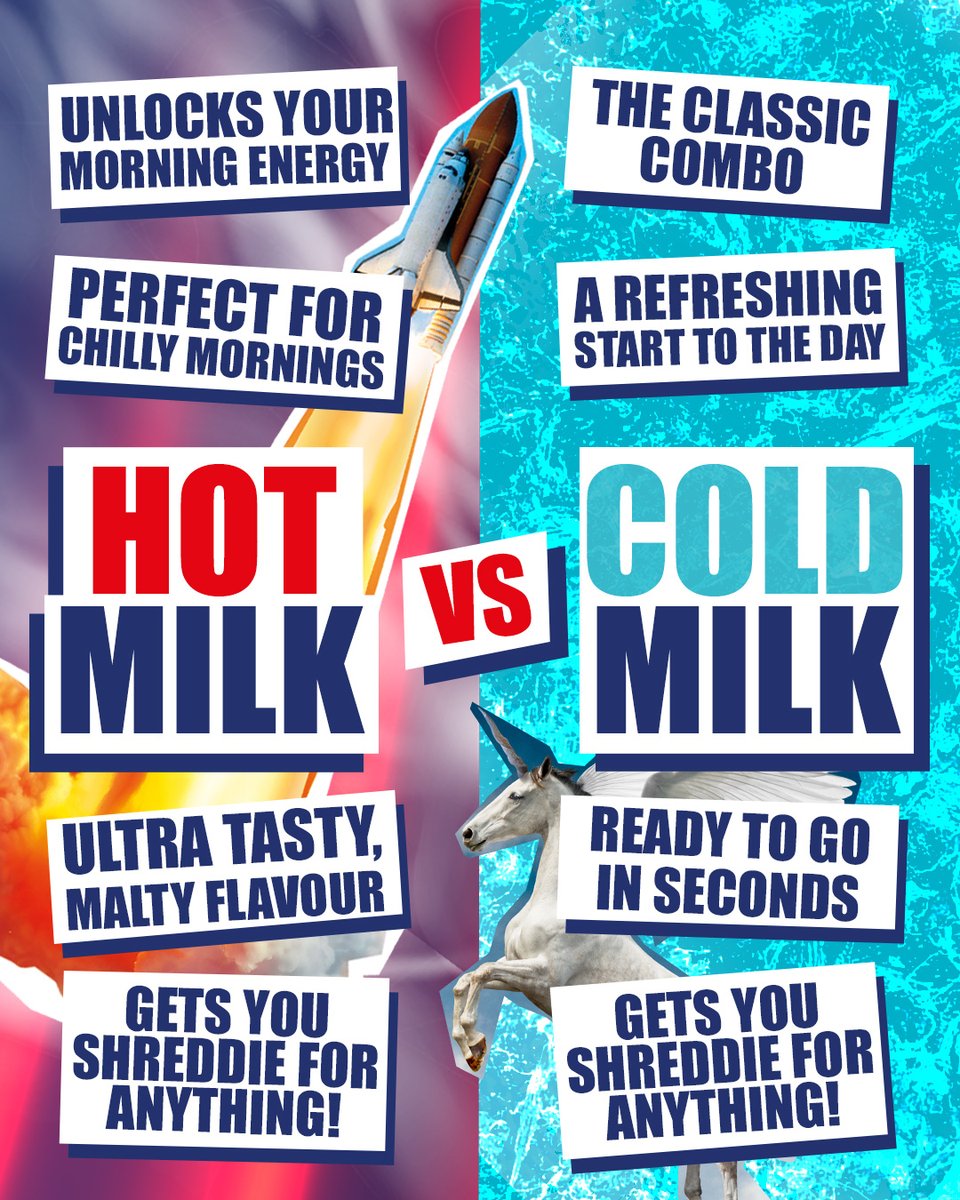 Spring might technically be upon us, but we're not sure these chilly mornings got the memo. 🥶 

So, which bowl is your ultimate favourite - with hot or cold milk? 🤔🔥

Let us know in the comments! 👇

 #TryWithHotMilk #ShreddieForAnything