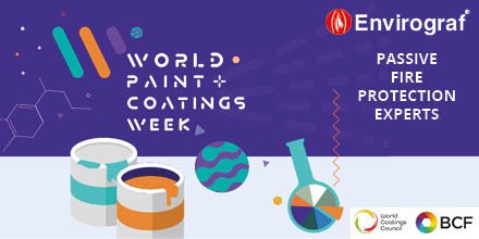 Envirograf_UK's tweet image. Join us for World Paint and Coatings Week (Mar 24-28, 2025)! At Envirograf, we're leading innovation in intumescent coatings, offering eco-friendly fire protection. Let's celebrate a safer, sustainable future together! #WorldPaintAndCoatingsWeek #Envirograf #SafetyFirst