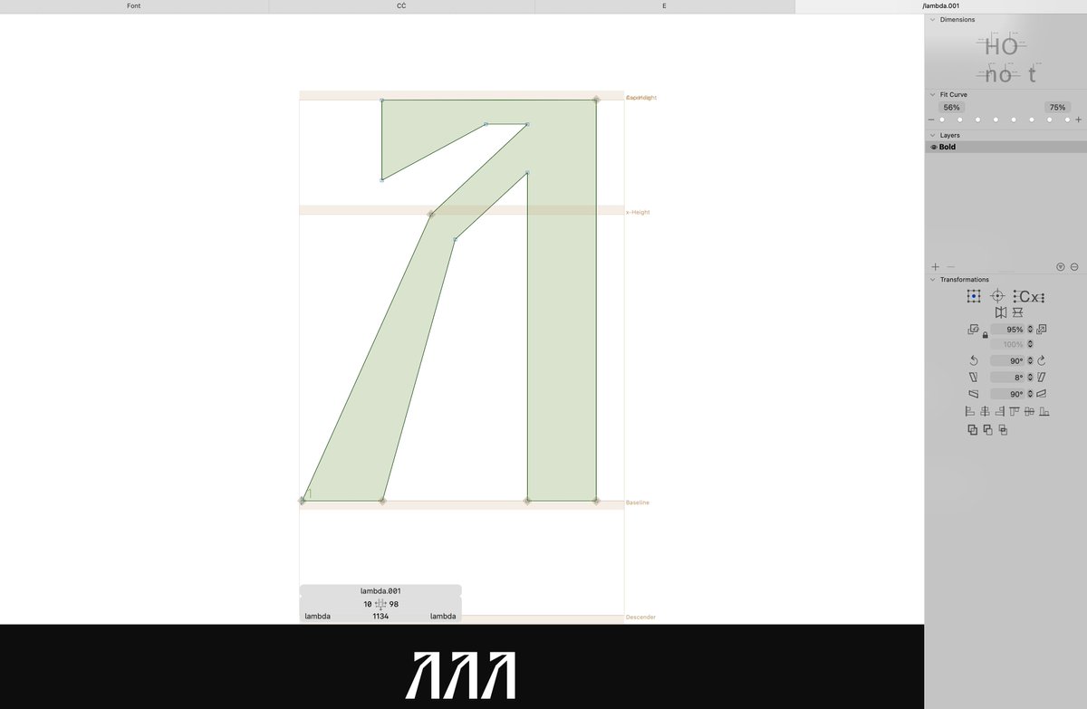 iframefonts's tweet photo. A new glyph has been born! 
#font #graphicdesign #typography https://t.co/dQoy6pugou