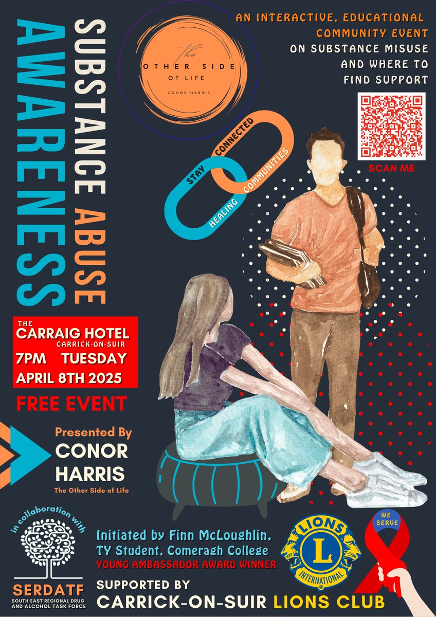 stdeclanscc's tweet image. Coming to our school Tuesday April 8th for all TY Students. Also on locally on April 8th.