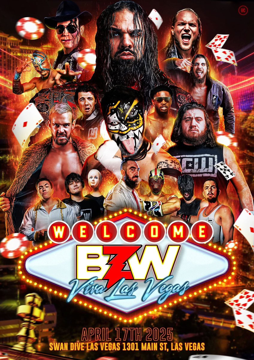 [News] BZW sera à Las Vegas pour la Wrestlemania Week.

Leur show « Viva Las Vegas » se tiendra le 17 avril, les catcheurs annoncés sont :

- Kuro, Joseph Fenech Jr, MBM, Mao, Jimmy Lloyd, Gravity, Joey Janela, Big Joe, Connor Mills, Zak Patterson, LJ Cleary, Santana Jackson,