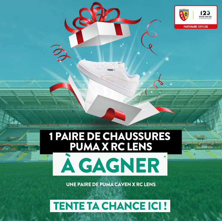 123PareBrise's tweet image. #CONCOURS  : Être chaussé comme un vrai Sang et Or, ça te tente ? Une paire de chaussures RC Lens X Puma Caven à gagner ! ❤️💛

✅ Un like
🔁 Un RT
💬 Commente ta pointure et l'agence la + proche de chez toi

TAS le 28/03⏳
Bonne chance !🍀
#RCL #123PareBrise