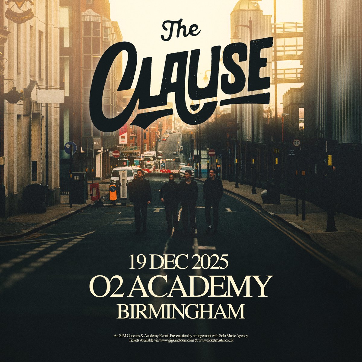 Solo Music Agency (@solomusicagency) on Twitter photo Massive homecoming gig announced for <a href="/theclauseuk/">THE CLAUSE</a> on December 19th this year! Playing <a href="/O2AcademyBham/">O2 Academy Birmingham</a> 🎸
Tickets are on sale Friday! Massive homecoming gig announced for <a href="/theclauseuk/">THE CLAUSE</a> on December 19th this year! Playing <a href="/O2AcademyBham/">O2 Academy Birmingham</a> 🎸
Tickets are on sale Friday!
