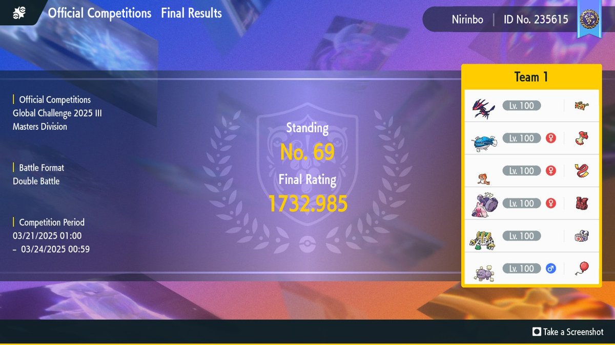 In 33 games. Credit to the amazing teambuilder <a href="/HamsterManiaVGC/">David Koutesh 🇨🇿</a> for the team!
#リバティノート