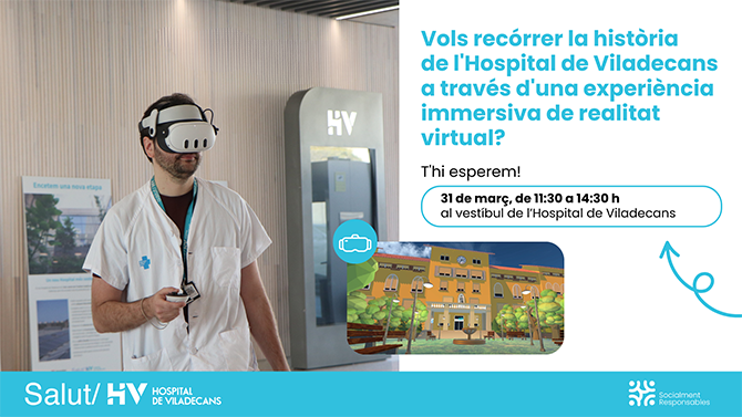 ElFarInformatiu's tweet photo. L'Hospital de Viladecans ofereix una experiència immersiva de #realitatvirtual. A través d'aquesta iniciativa, la ciutadania podrà revisitar alguns moments dels 72 anys d’història del centre hospitalari
🔗 https://t.co/DSMHywo8Dy https://t.co/hQXYRinyKf