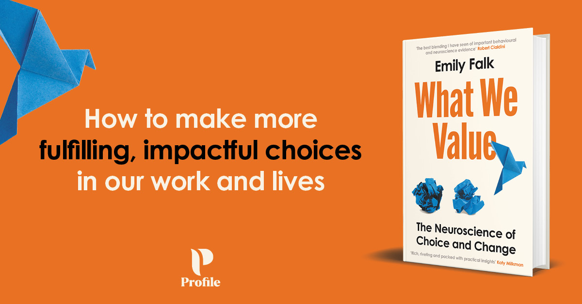 ProfileBooks's tweet image. Dive into the science of why we do what we do with pioneering neuroscientist Emily Falk in #WhatWeValue – out next week.

Find out more here: tinyurl.com/WhatWeValueBook