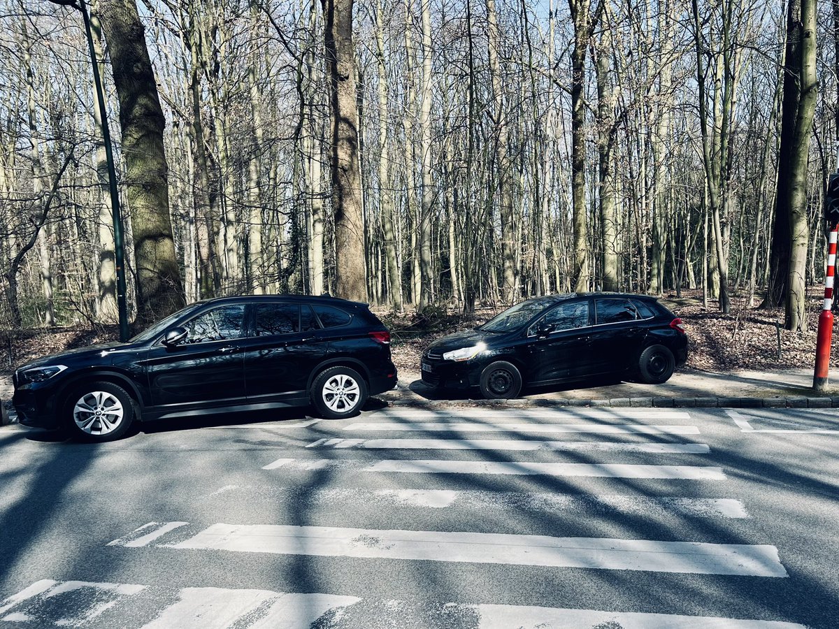On Sundays, hardworking car drivers need space to park in order to enjoy the car-free #BoisdelaCambre #Brussels