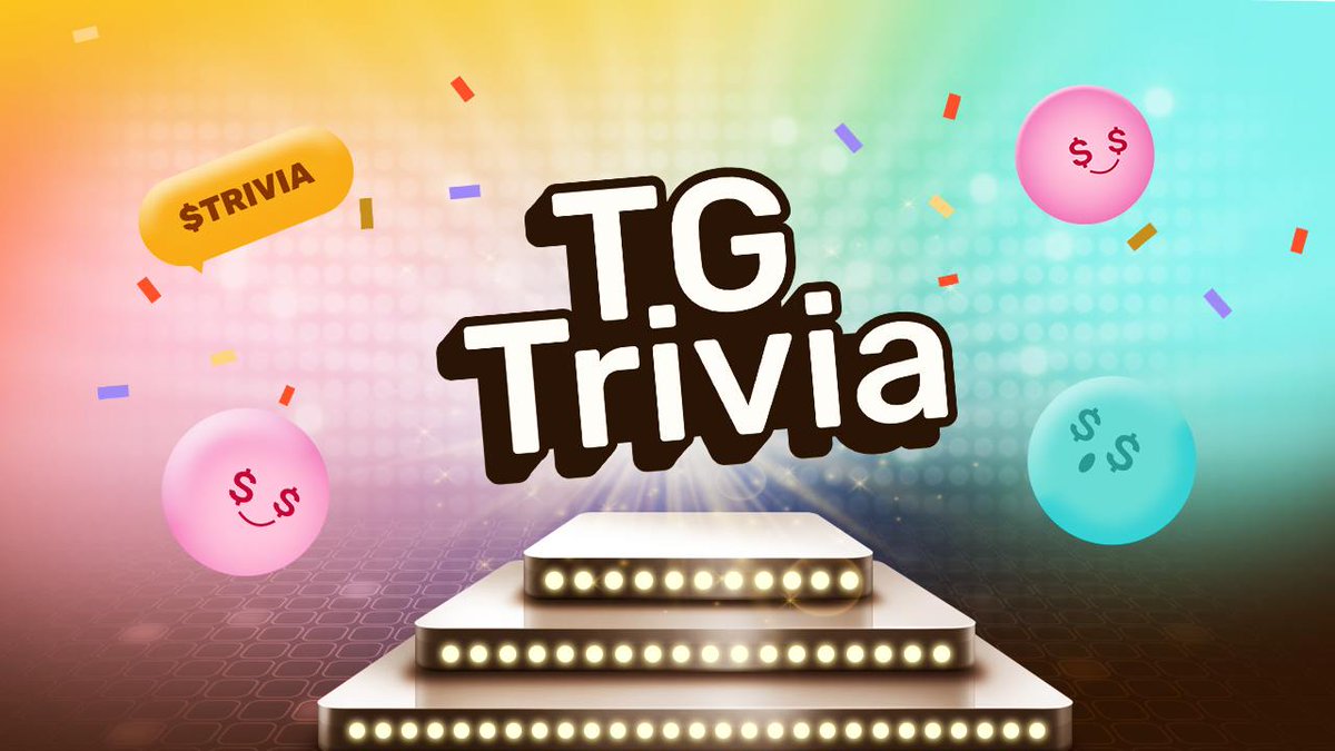 🔥 Airdrop: TG Trivia (Points)
🎁 Prize Pool: Unlimited Points
👥 Referral: 50 Points per invite 
🏆 Winners: For all

🔗 Airdrop Link: t.me/tgtrivia_bot/T…