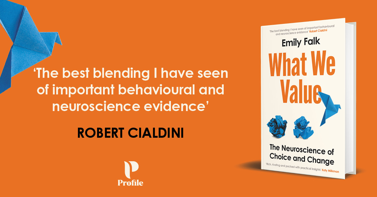 ProfileBooks's tweet image. Learn how to make more impactful choices in our work, relationships and lives with leading neuroscientist, Emily Falk, in #WhatWeValue – out now.

Get your copy: tinyurl.com/WhatWeValueBook