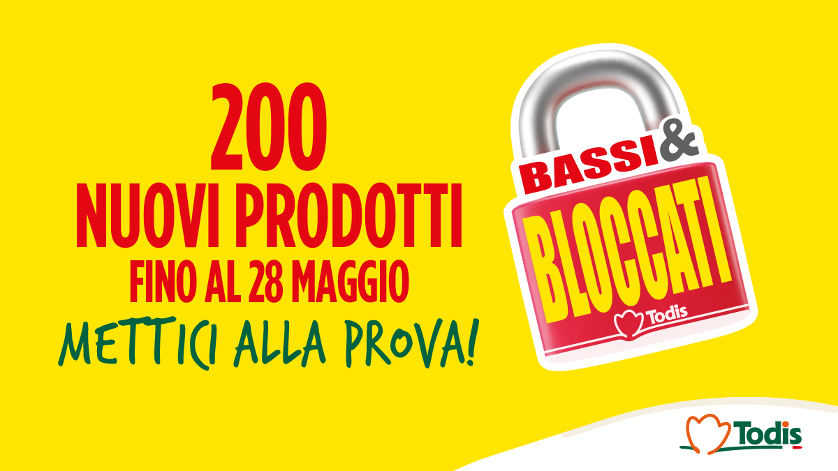 Non lasciarti sfuggire i nostri Bassi&amp;Bloccati.

Dal 10 Aprile al 28 Maggio, prezzi bloccati su 200 nuovi prodotti.

Vieni a fare scorta di convenienza! Mettici alla prova!

#BuongiornoConvenienza #BassieBloccati