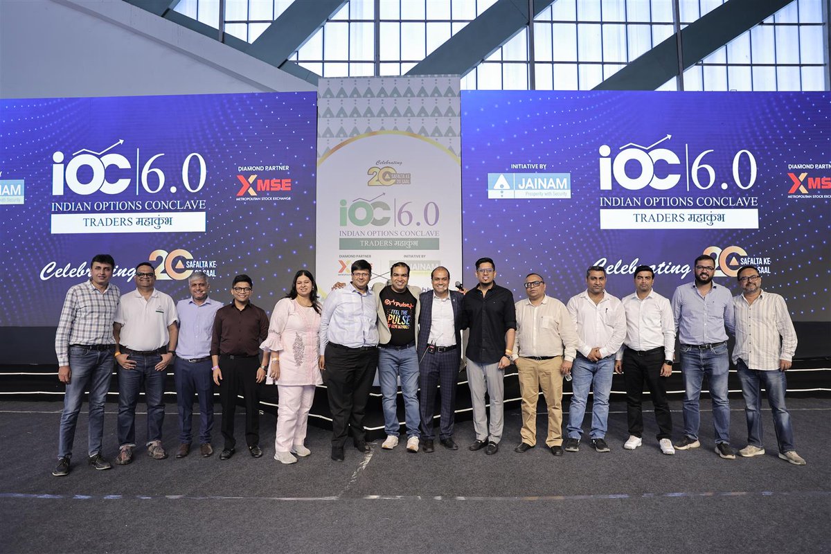 TradeFlow_Algo's tweet image. Honored to be part of a Live Trading Session in IOC 6.0 by @jainambroking 

Kudos to @parikhmilan20 sir &amp;amp; his entire team for organizing such a stellar event &amp;amp; creating a Guinness World Record👏

#Jainambroking #IOC6 #Livetrading #tradersmahakumbh #GWR #GuinnessWorldRecords