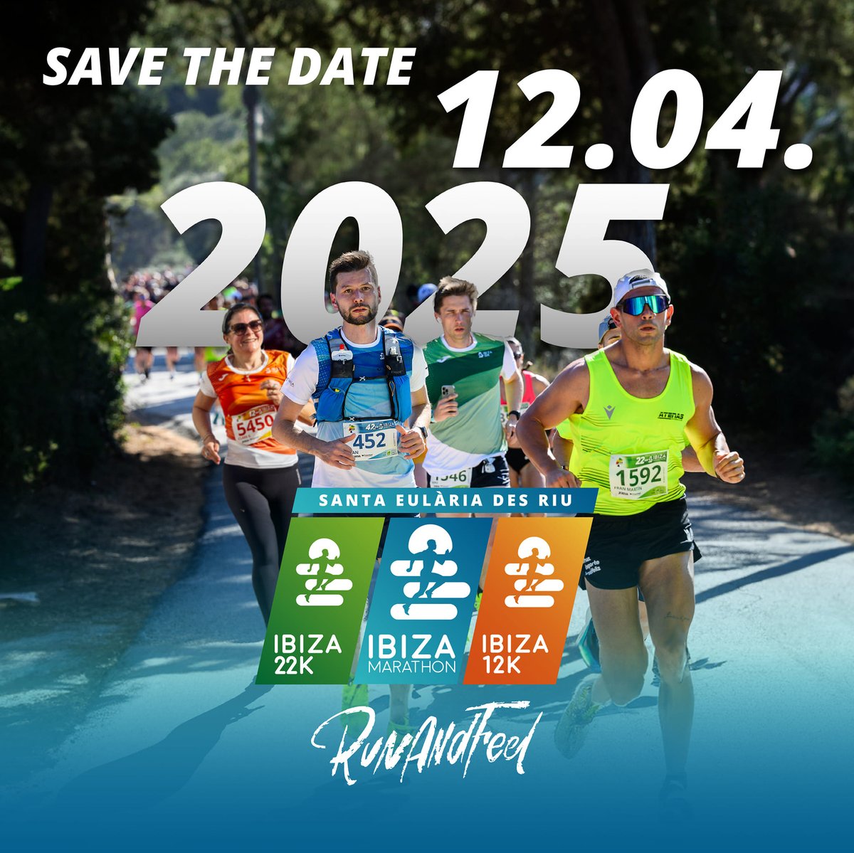 🏃‍♀️ Santa Eulària Ibiza Marathon 2025
📅 12 de abril
📍 <a href="/IbizaPalacio/">Palacio de Congresos de Ibiza</a> 
¡Atrévete con la distancia reina en el paraíso! Circuito RFEA que cruza 4 municipios y finaliza al atardecer en Santa Eulària.
#PalacioCongresosIbiza #IbizaMarathon #Maratón2025

palaciocongresosibiza.com/web-stories/sa…