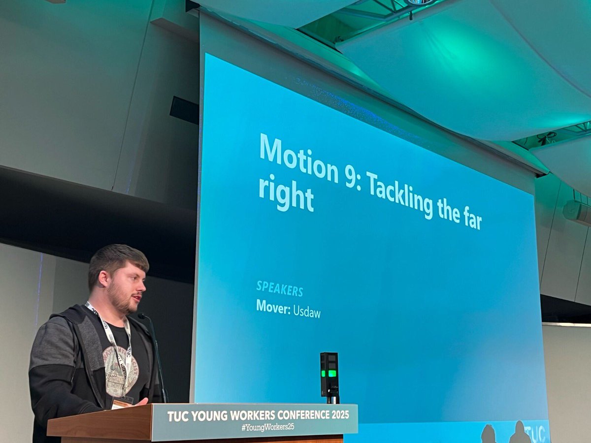 Very pleased to have been elected chair of TUC Young Workers this weekend

Great to see so many brilliant young trade unionists speaking on important motions - including solidarity with Palestine and fighting for secure, well paid jobs for young people!