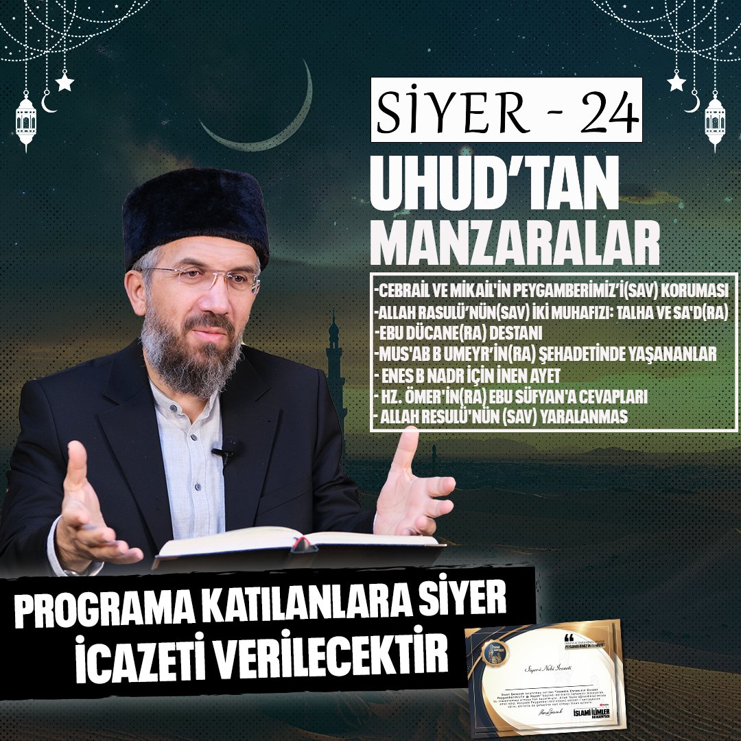 Siyer Dersleri 24. bölümüyle bu akşam saat 17:30'da İhsan Şenocak YouTube kanalında.

Konu: UHUD'TAN MANZARALAR (2)

youtu.be/in8CRmQMlXk