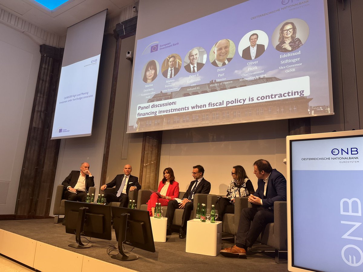 Debora Revoltella (@deborarevoltel1) on Twitter photo Today <a href="/oenb/">OeNB</a> <a href="/EIB/">European Investment Bank</a> Financing investment with fiscal constraints. EU security and DE infrastructure plans open room. But delivery requires opening business opportunities and maximizing policy impact. Integration, simplification and innovation. And Targeted and EU policy support Today <a href="/oenb/">OeNB</a> <a href="/EIB/">European Investment Bank</a> Financing investment with fiscal constraints. EU security and DE infrastructure plans open room. But delivery requires opening business opportunities and maximizing policy impact. Integration, simplification and innovation. And Targeted and EU policy support
