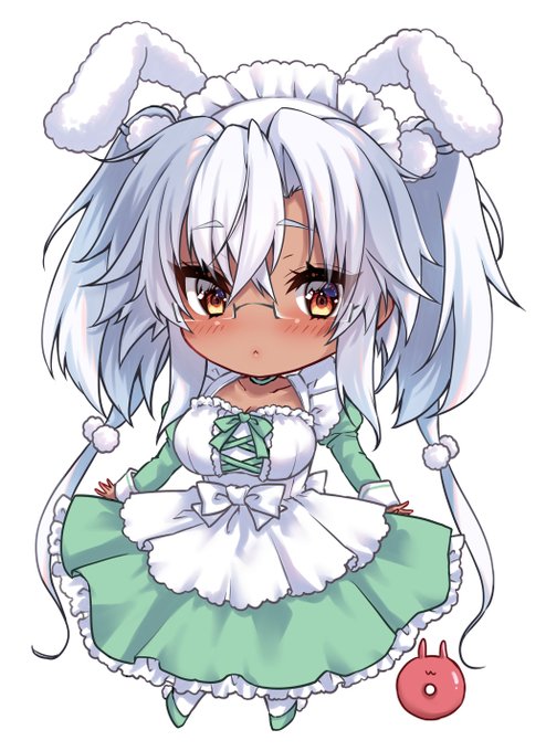 次の色紙くじセットのアクスタはうさメイド武蔵しゃんです🐇 