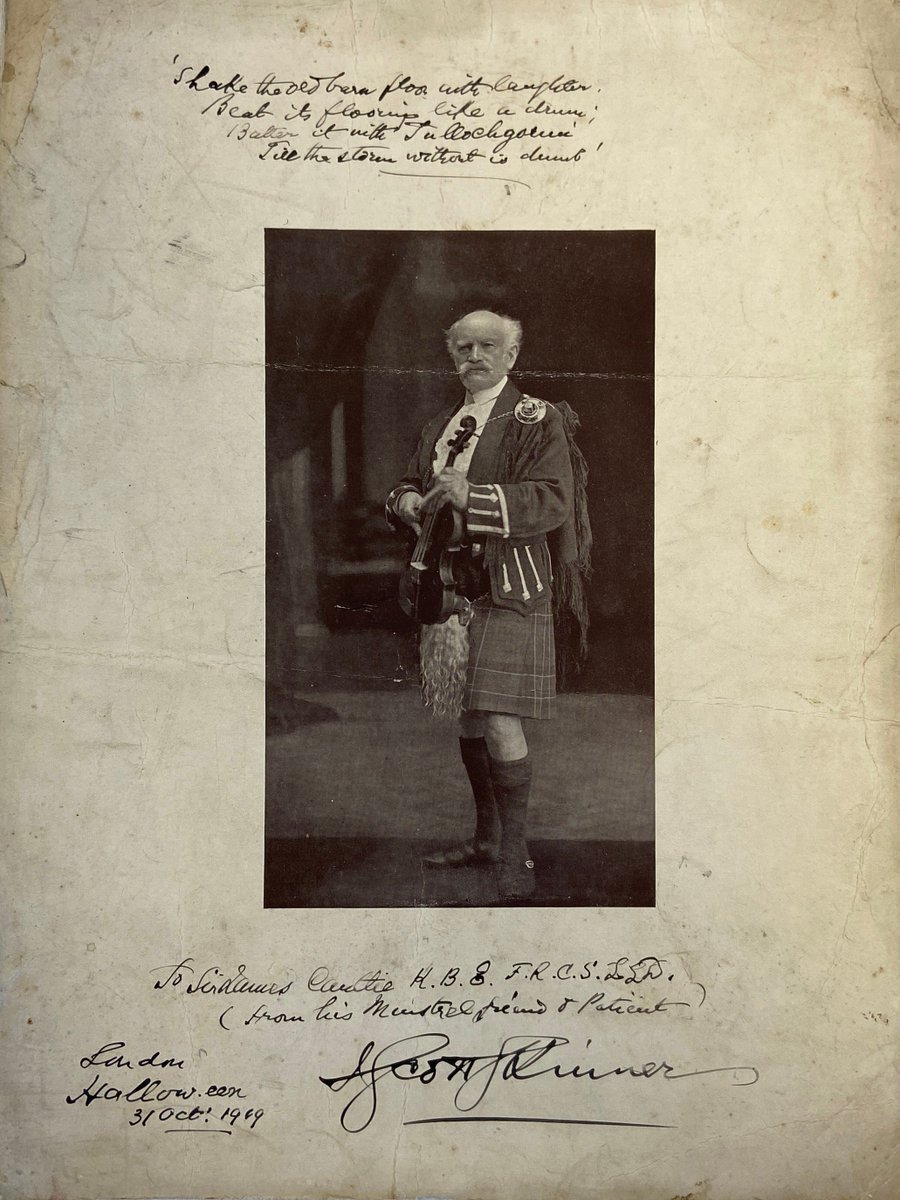 Skinner in the house:

Shake the old barn floor with laughter
Beat its flooring like a drum
Batter it with Tullochgorum
Till the storm without is dumb

[photograph being auctioned next week. I'm not bidding!]