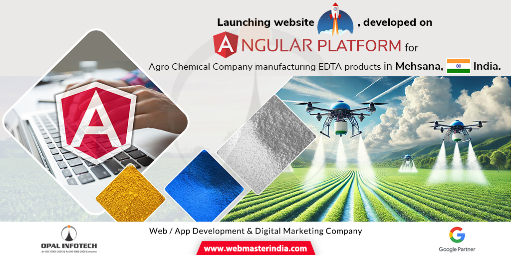 Opal_Infotech's tweet image. Opal Infotech has launched a scalable, secure, and efficient Angular website for a leading agrochemical company specializing in EDTA products in Mehsana, India.
Visit - webmasterindia.com/web-developmen… for
#AngularWebDevelopment
#OpalInfotech #WebDevelopment #WebDesign #Angular