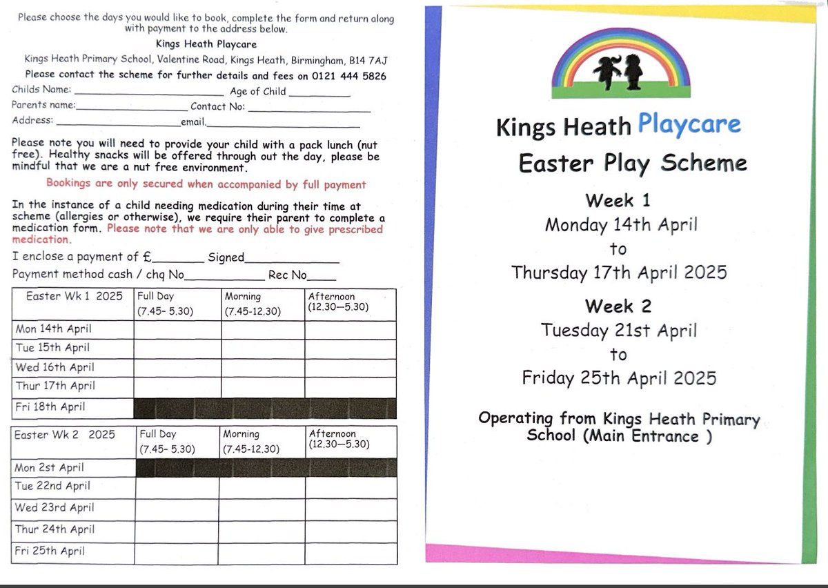 KHPlaycare's tweet photo. We’re ready for another fun filled holiday scheme operating over the Easter school break, places are already going fast and information only being released this morning… get in quick to reserve a place. Email us if you’d like to book in. https://t.co/FoVqwIt1bg