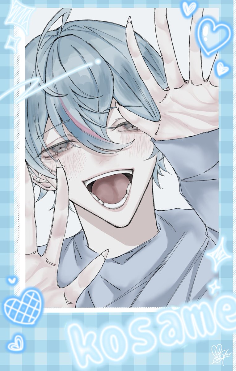 チェキ風 ：ハイタッチ☔🦈

 #こさめの目  #シクスフォト