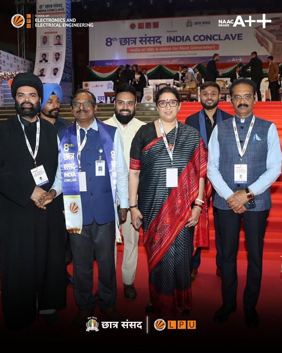 LPU_EEE's tweet photo. An inspiring gathering of visionaries, leaders, and changemakers at Lovely Professional University (LPU) for the 8th Chattra Sansad – India Conclave!
#IndiaConclave #Leadership #LPU #FutureIndia #Vision100 #LovelyProfessionalUniversity #LPU @lpuuniversity