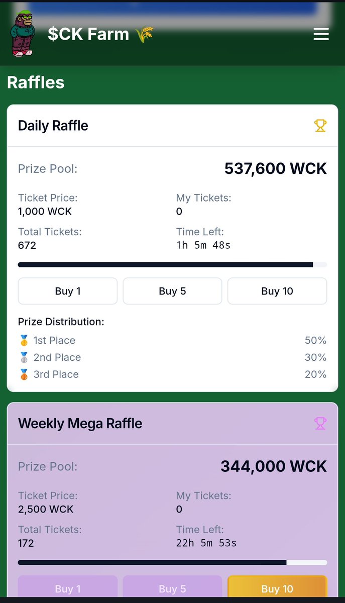 Come and join our raffles at the <a href="/chillkong_farm/">Chill Farm 🌾</a> !!!! Powered by <a href="/chillkong_/">Chill Kong</a> kongmunity!!! <a href="/Ronin_Network/">Ronin</a>