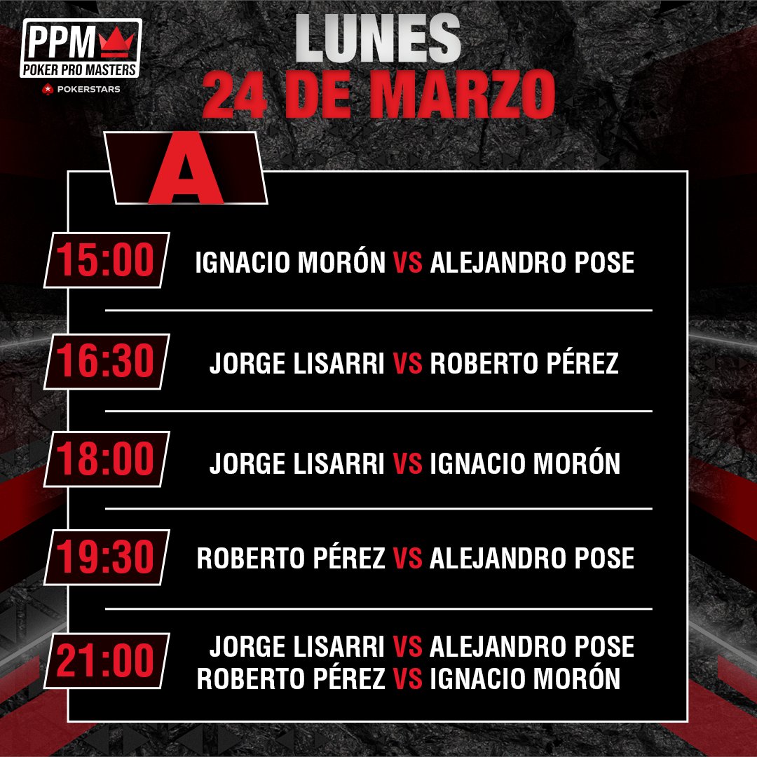 EducaPoker (@educapoker) on Twitter photo ¡Hoy comienza el <a href="/pokerpromasters/">Poker Pro Masters 👑</a> 2025 y tenemos a uno de nuestro profes en este grupo A!
💪🏽 El profe del Cash Project <a href="/PalomoRover/">Rover_palomo</a> debutará esta tarde a las 15:00.
🙌🏽¡Todos al stream a pedir las suyas!
📺twitch.tv/pokerred ¡Hoy comienza el <a href="/pokerpromasters/">Poker Pro Masters 👑</a> 2025 y tenemos a uno de nuestro profes en este grupo A!
💪🏽 El profe del Cash Project <a href="/PalomoRover/">Rover_palomo</a> debutará esta tarde a las 15:00.
🙌🏽¡Todos al stream a pedir las suyas!
📺twitch.tv/pokerred