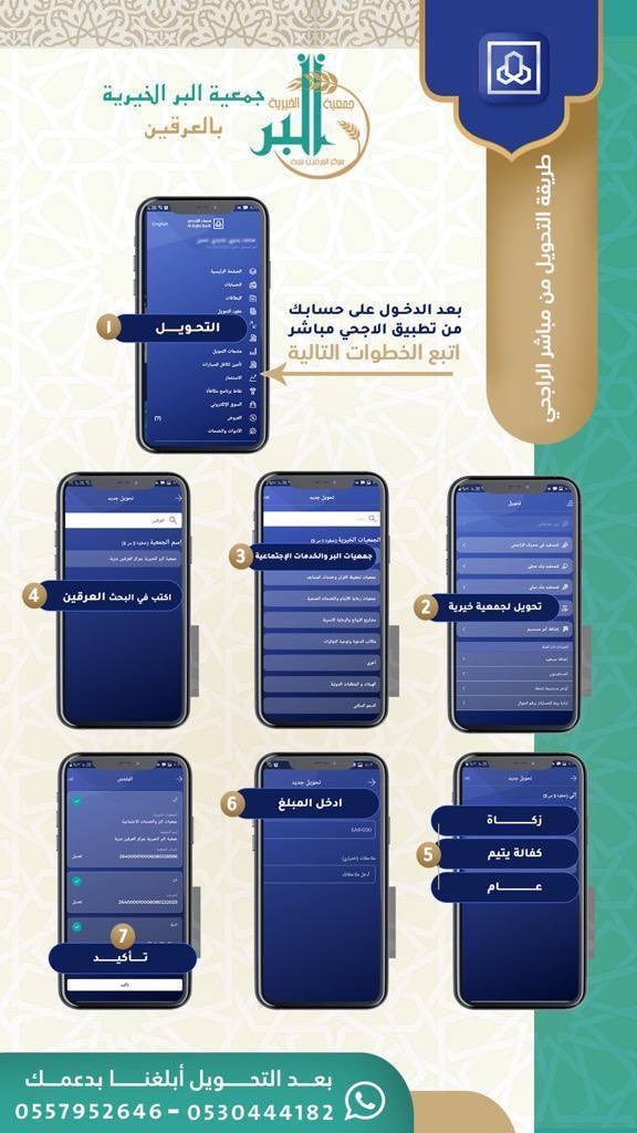 استقطاع شهري بأي مبلغ لصالح مستفيدي الجمعية 

اليكم الخطوات