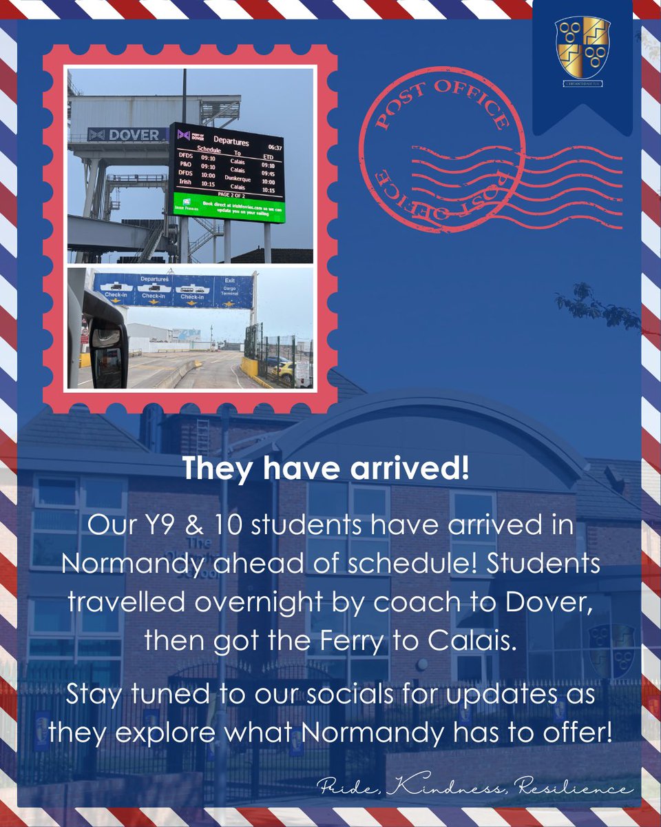 They have arrived! 🇫🇷

Keep an eye on our socials for more updates. 

#Normandy #SchoolTrip #OldershawSchool