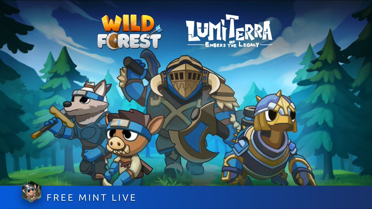 playwildforest's tweet photo. 🚨 LUMITERRA SKINS MINT IS LIVE! ✅

Wild Forest Lord Stakers & CBT1/2 participants, your time is NOW! The exclusive @LumiterraGame Mint has officially begun! ⚡

🙋‍♂️ Eligibility:

• 🐺🦊 1 Staked Lord = 1 Guaranteed Mint
• 🌿✨⚔ CBT1/2 Participants: FCFS Supply Available

📅 Mint open this week + the entire upcoming Lumiterra Season ⏳

🔗 Mint Here: https://t.co/TPR50FhFN9

Secure your Lumiterra-themed Skin and shine bright in battle before anyone else! 🌞