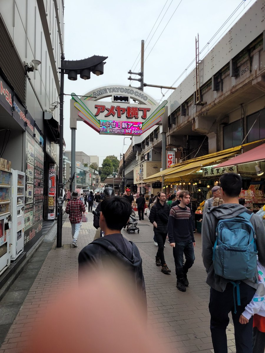 Revy_C's tweet image. Japan Day 10

Ameyoko's street market under the train tracks. Street food galore. More conveyor belt sushi but as you finished plates it plays a gachapon sequence that gives you prizes