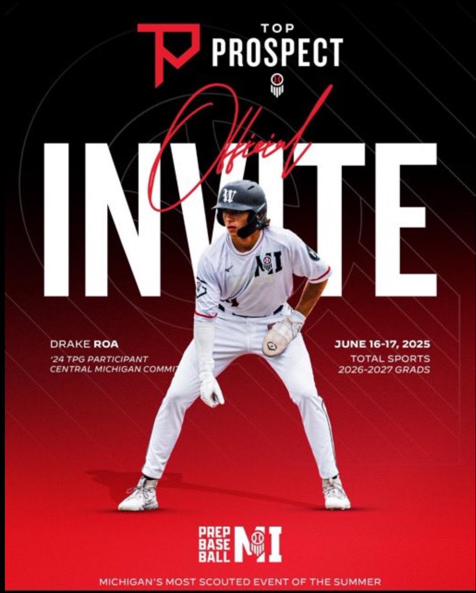 Thank you <a href="/CoachGoodwinA/">Adam Goodwin</a> and <a href="/PrepBaseballMI/">Prep Baseball Michigan</a> for the invite!!